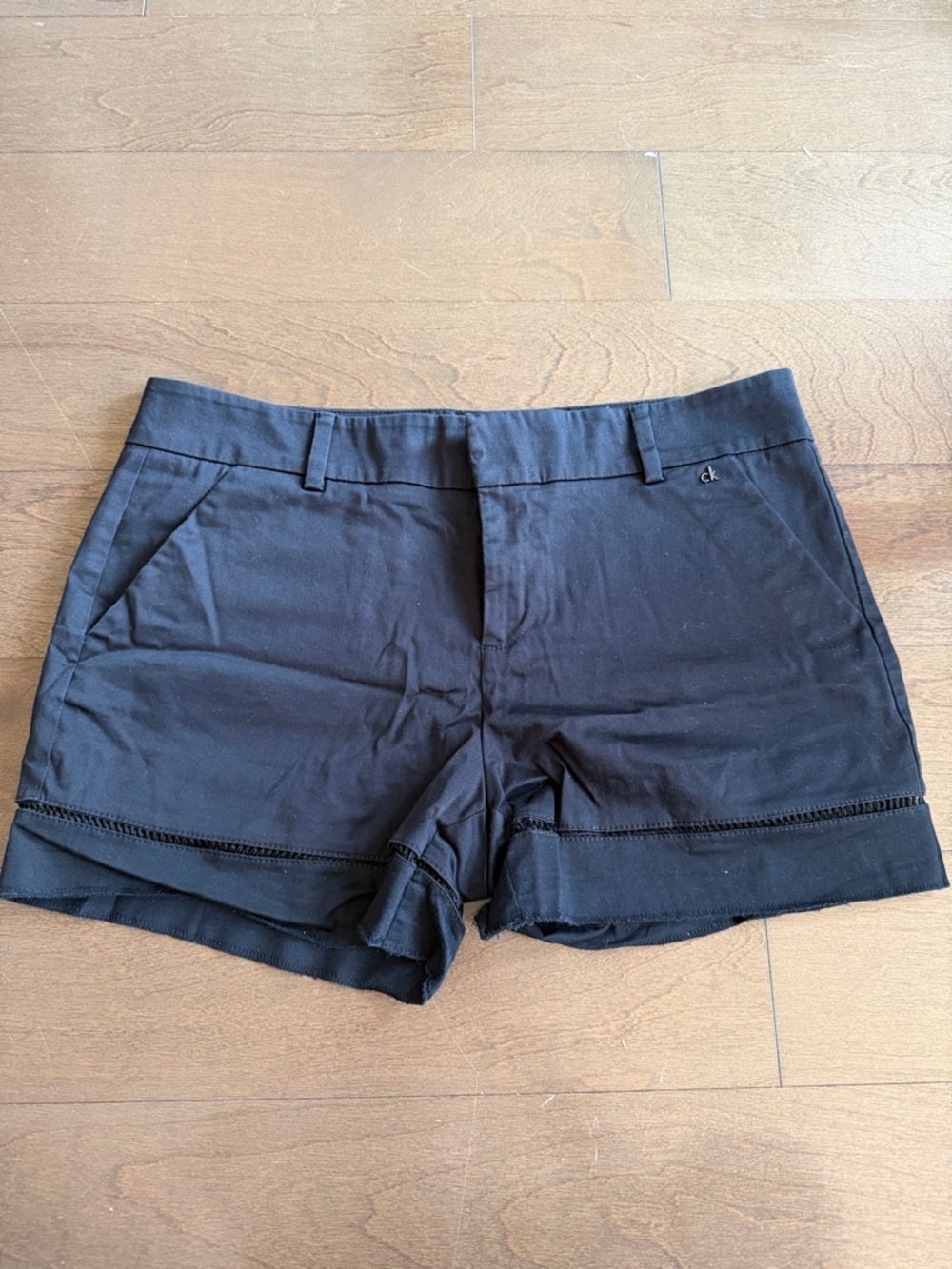 Calvin Klein Black Women’s Casual linen blend Shorts